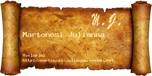 Martonosi Julianna névjegykártya