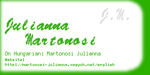 julianna martonosi business card